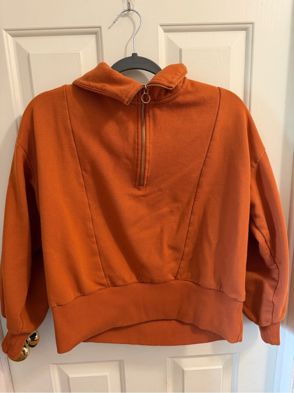 a new day Burnt Orange Crewneck 1/4 Zip Pullover